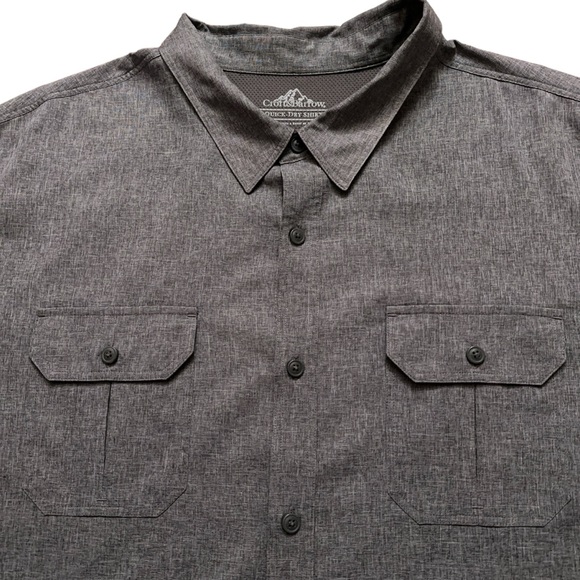 Croft & Barrow Shirt Mens Size 4XB Quick-Dry Short Sleeve Vented Gray - Picture 3 of 5